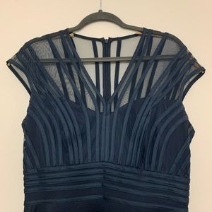 Tadashi Shoji Long Dress, Navy, Size 12